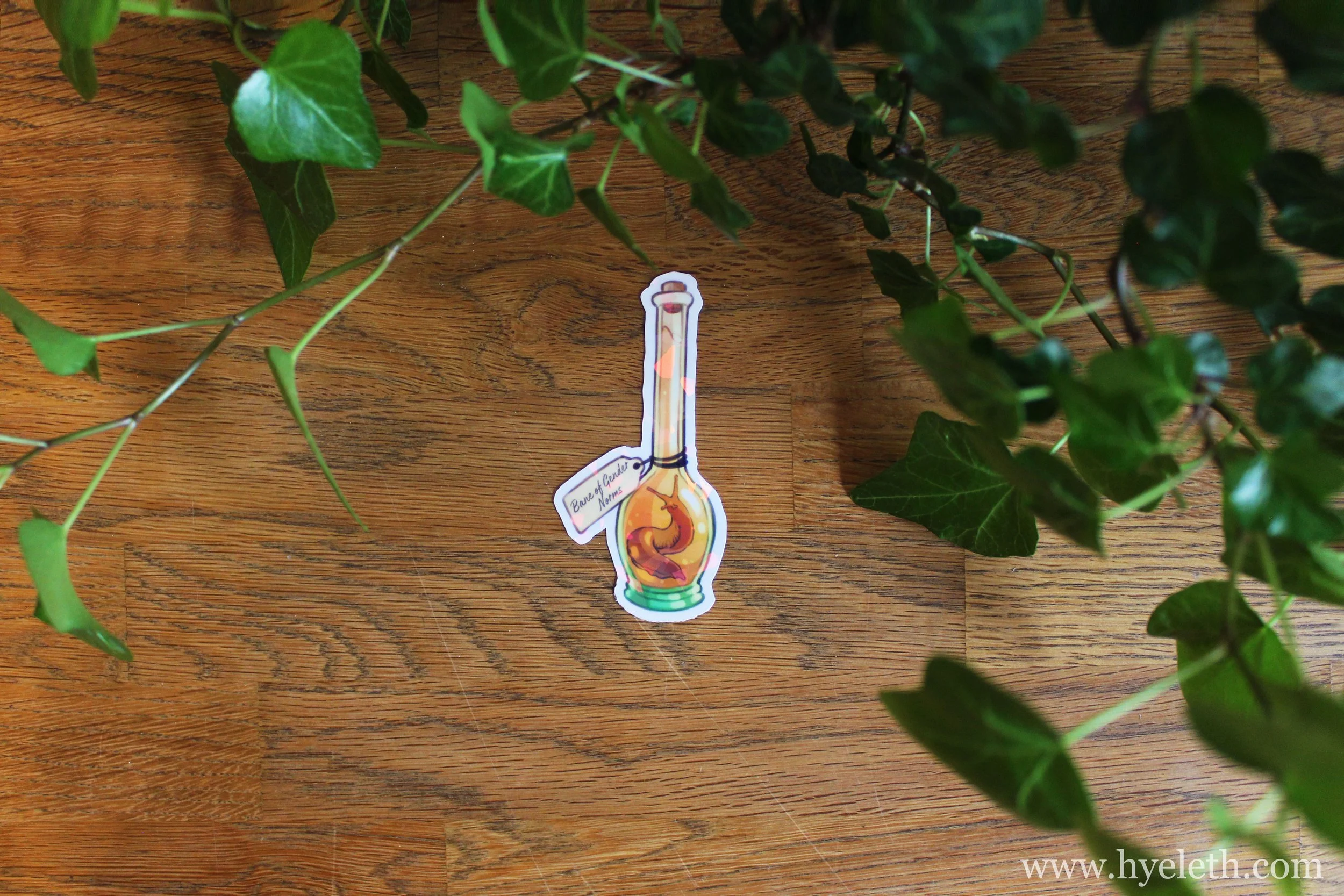 Bane of Gender Norms [Poison Bottle] | Holographic Sticker
