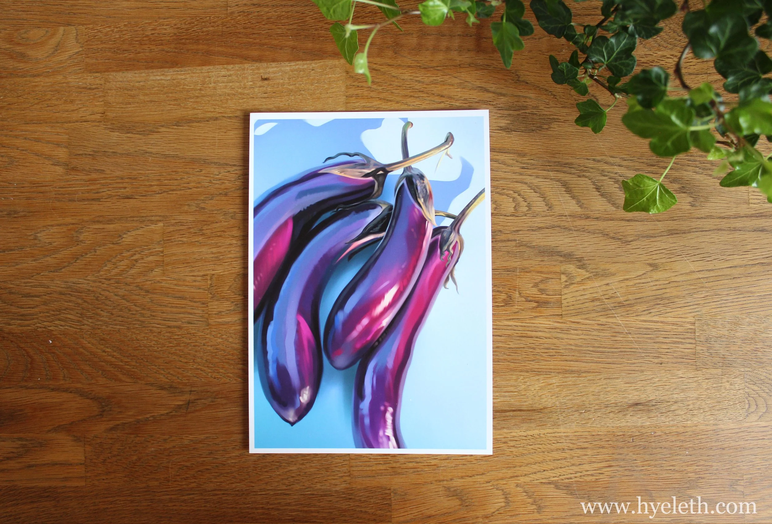 Purple Aubergines | Matte Poster