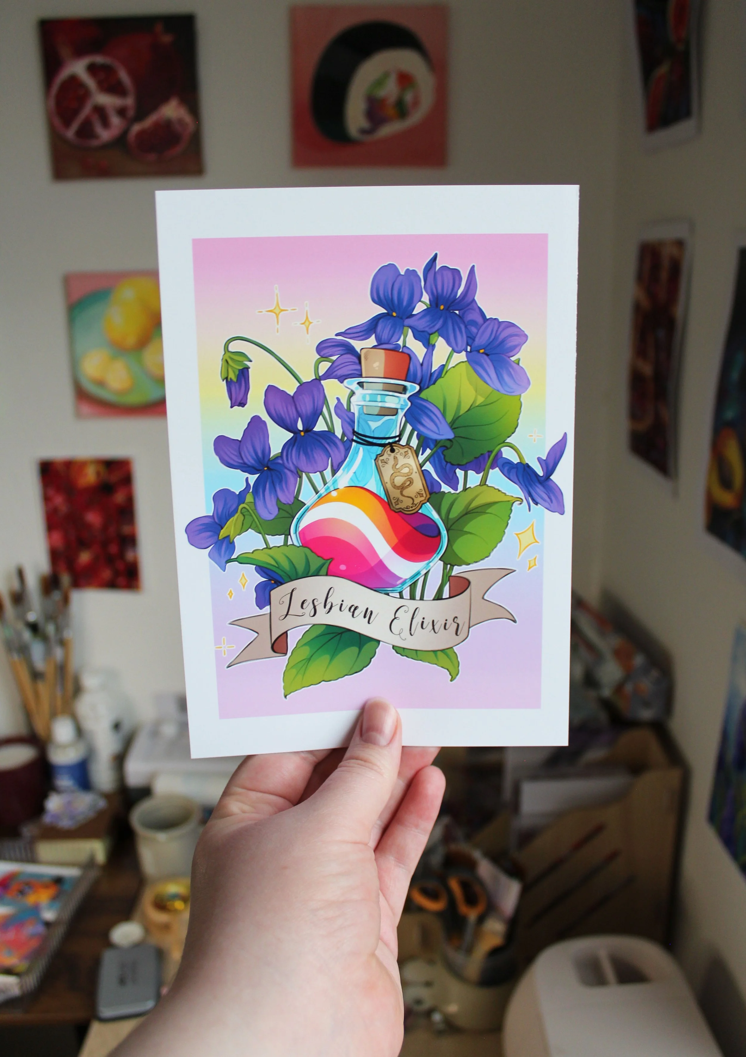 Pride Potion 🏳️‍🌈 | Lesbian Elixir Matte Poster