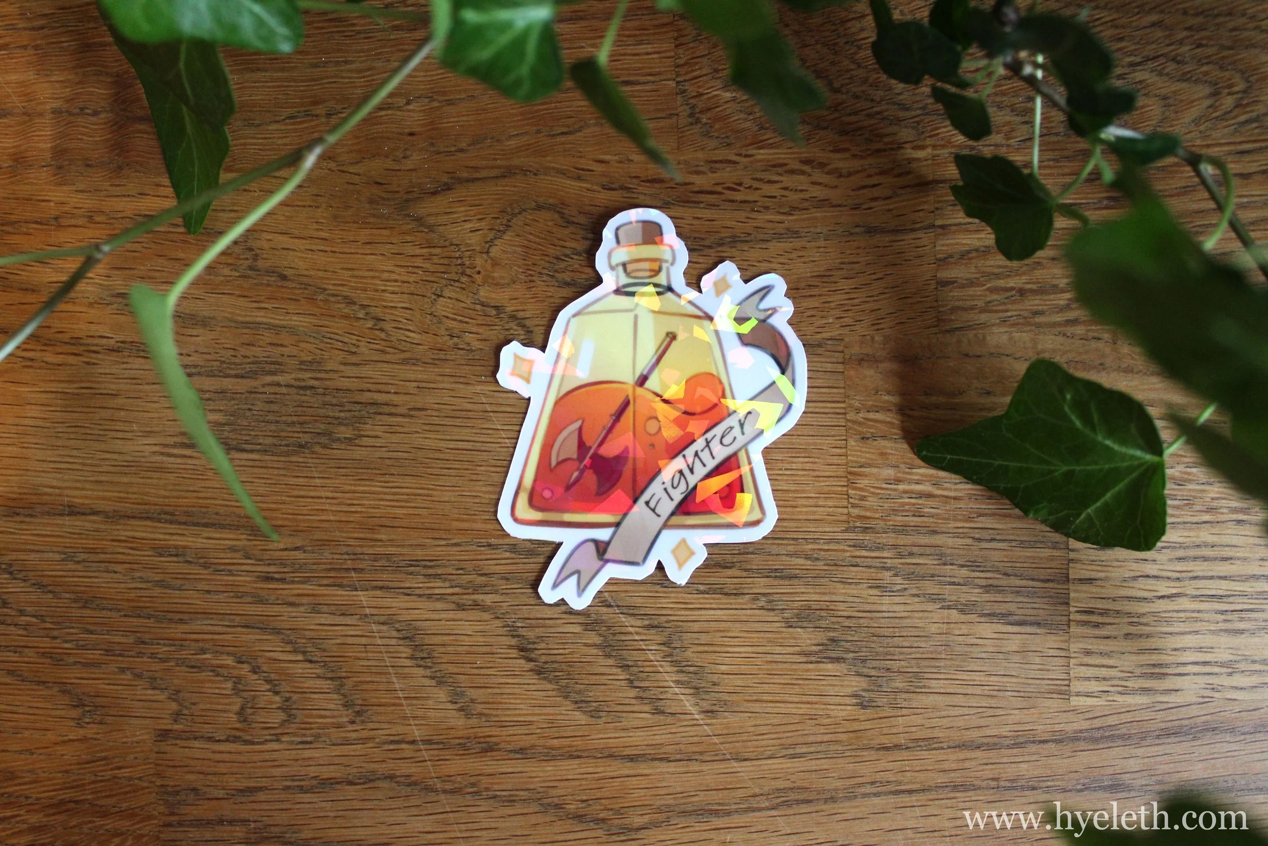DnD Class Potion [Fighter] | Holographic Sticker