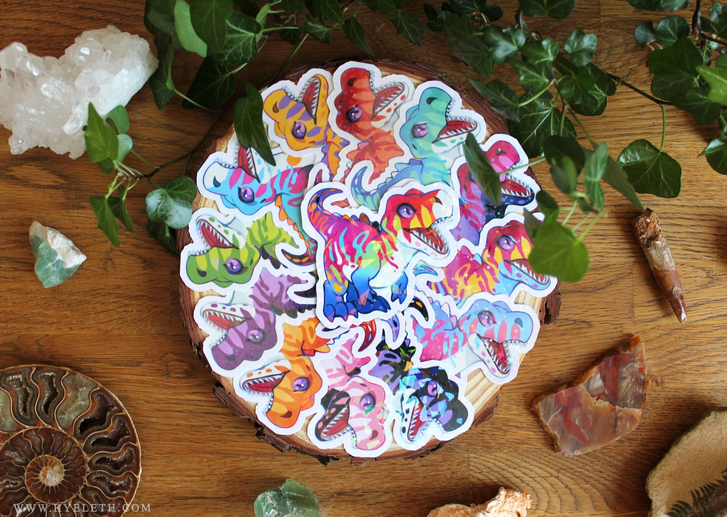 🏳️‍🌈Paleo Pride🏳️‍⚧️ T-Rex | Holographic Sticker