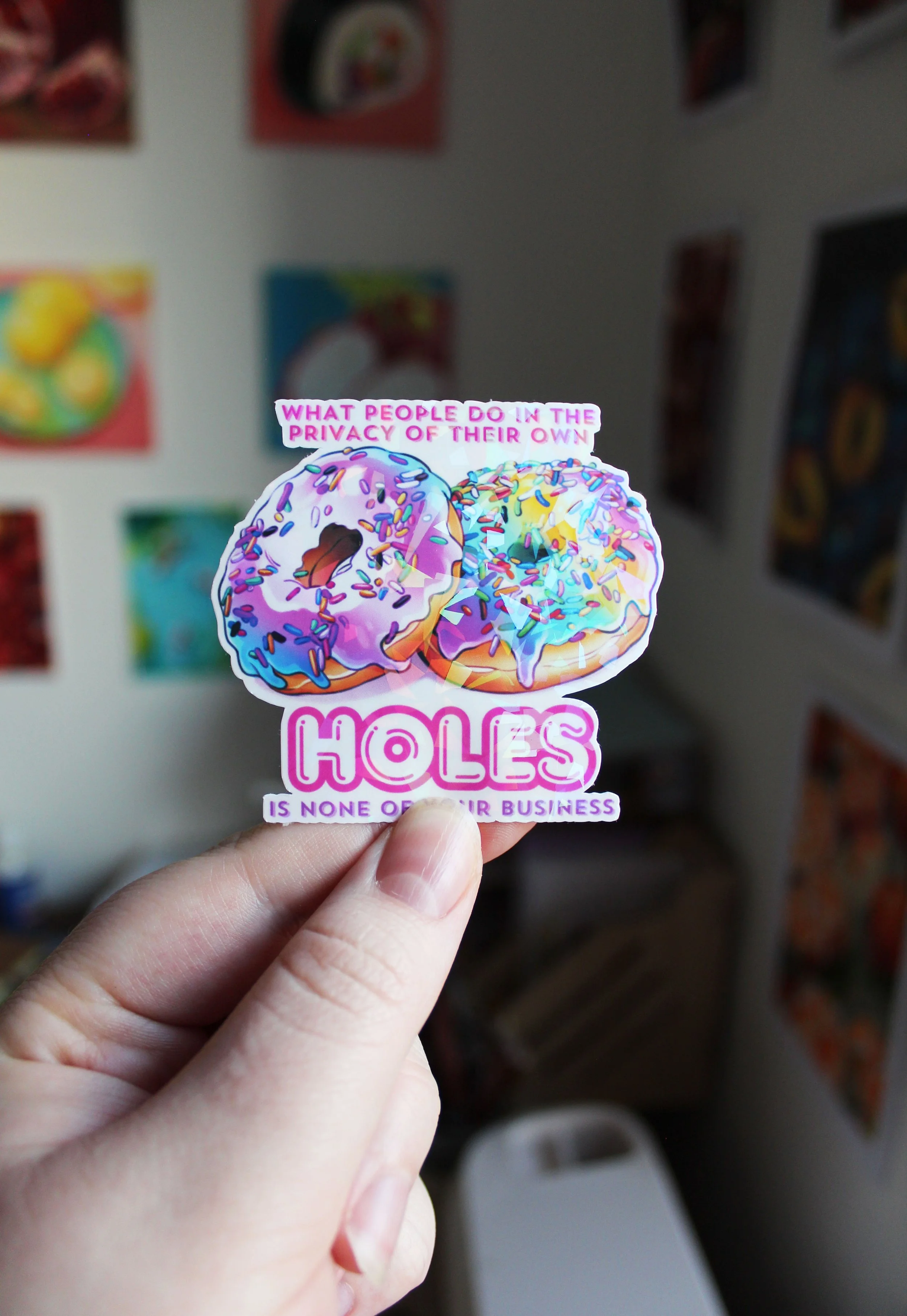 🏳️‍🌈 Pride Holes 🏳️‍⚧️ | Holographic Sticker