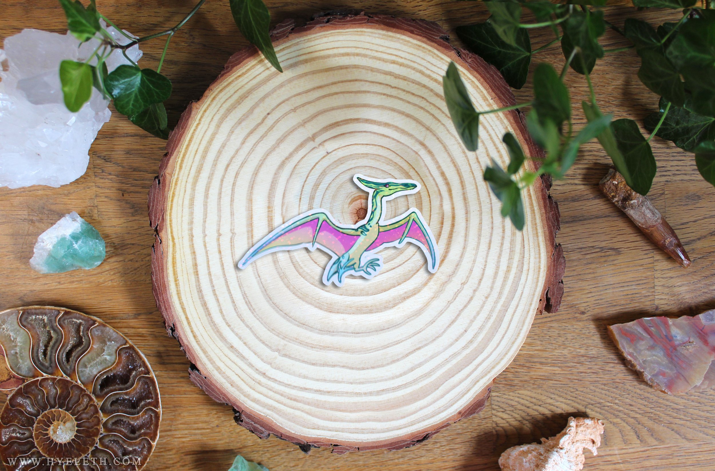 Pretzel the Pteranodon | Holographic Sticker