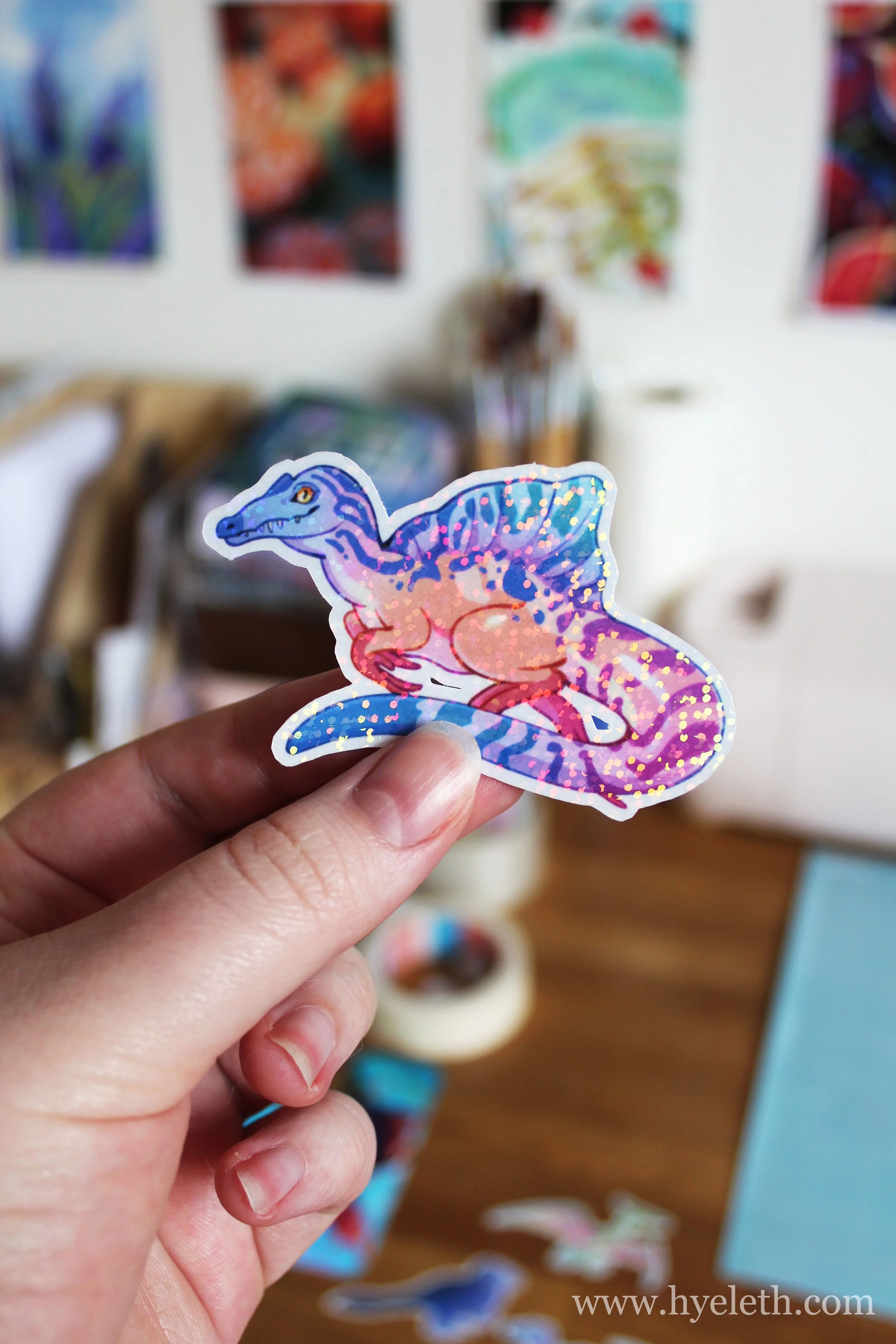 Jellybean the Spinosaurus | Holographic Sticker