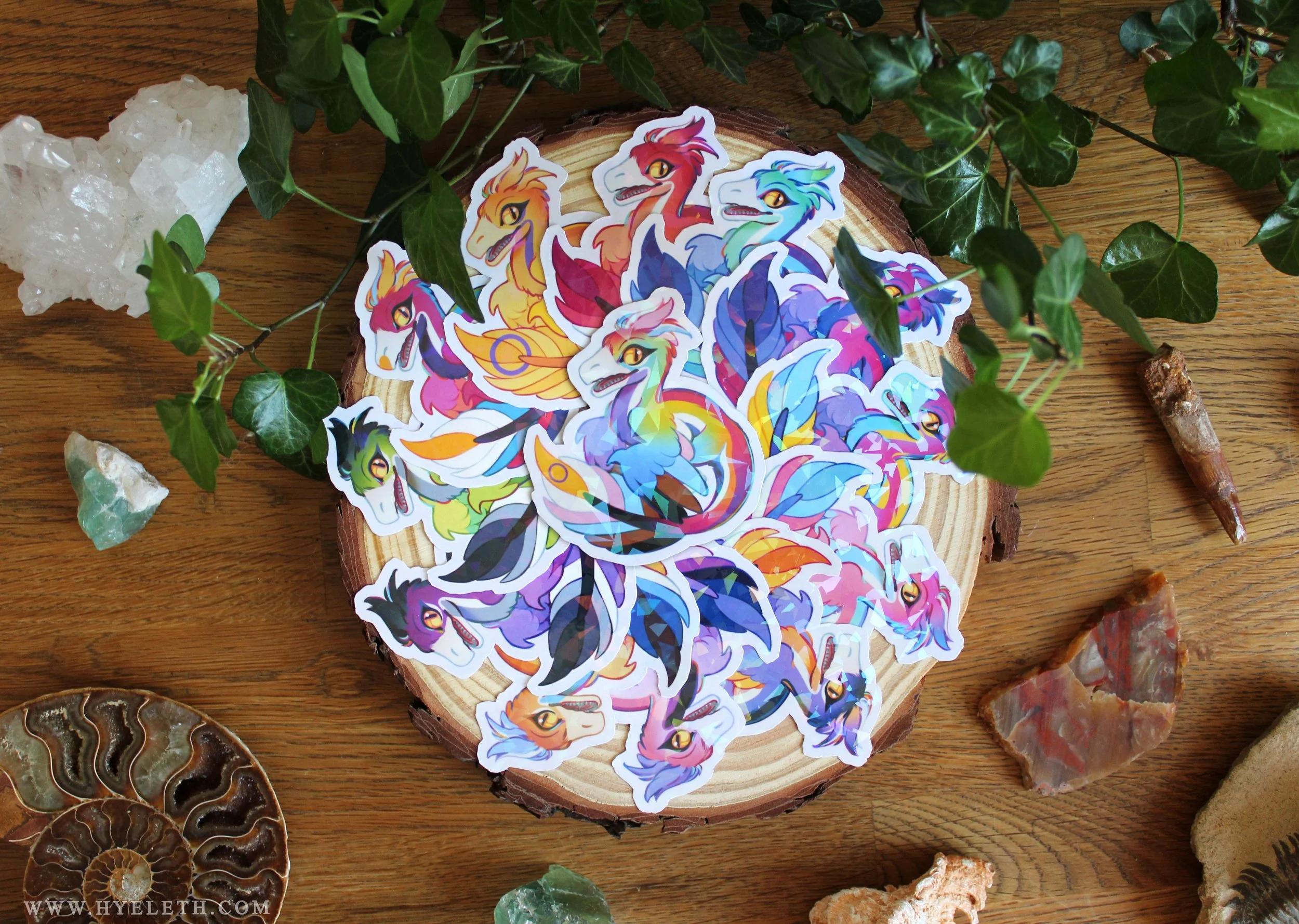 🏳️‍🌈Paleo Pride🏳️‍⚧️ Deinonychus | Holographic Sticker