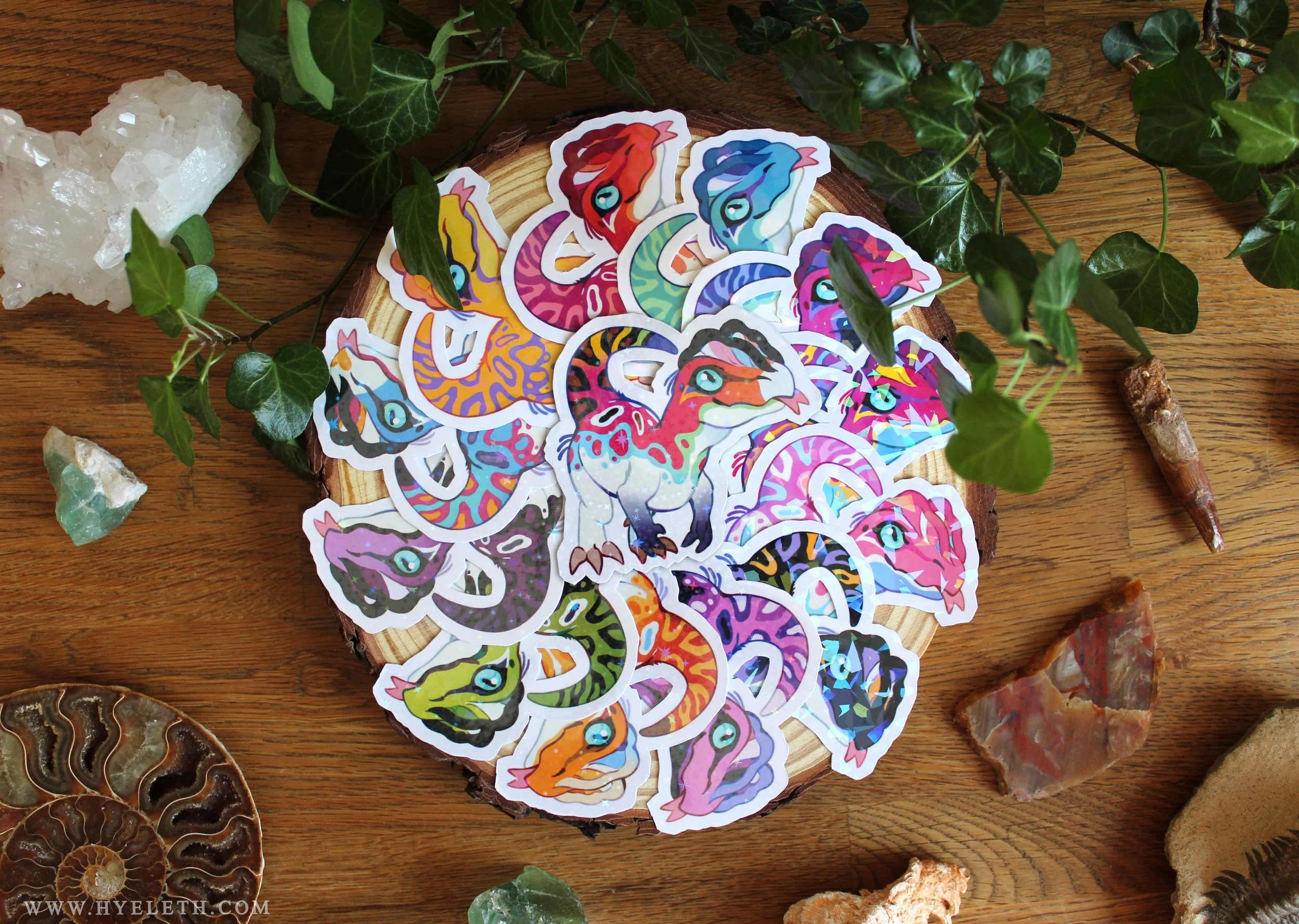 🏳️‍🌈Paleo Pride🏳️‍⚧️ Dilophosaurus | Holographic Sticker