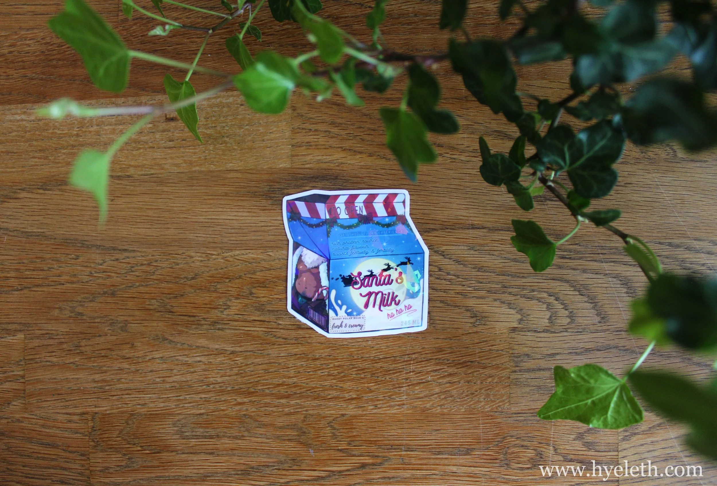 Santa's Milk | Holographic Sticker