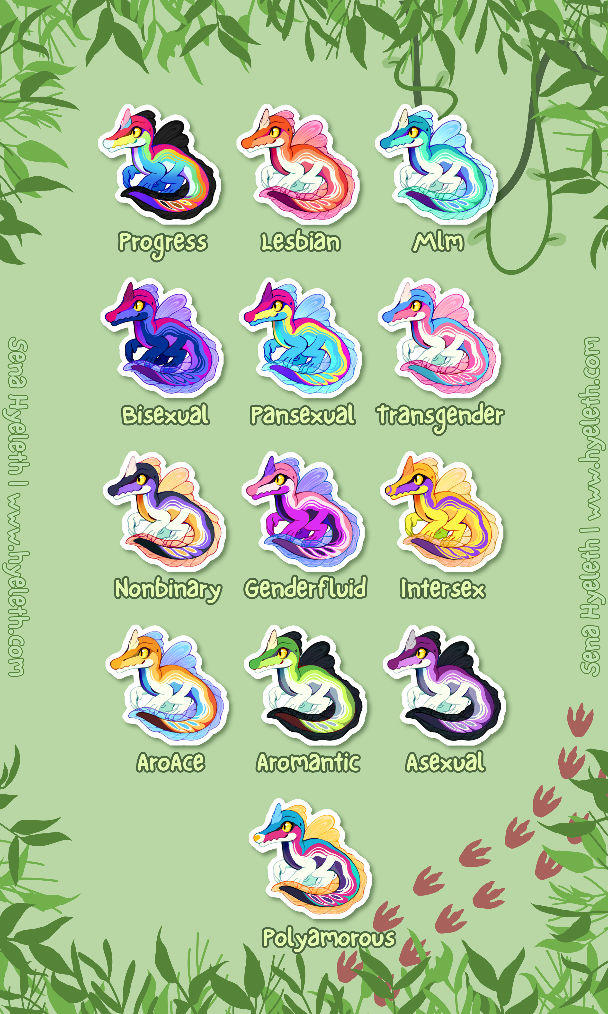 🏳️‍🌈Paleo Pride🏳️‍⚧️ Spinosaurus | Holographic Sticker