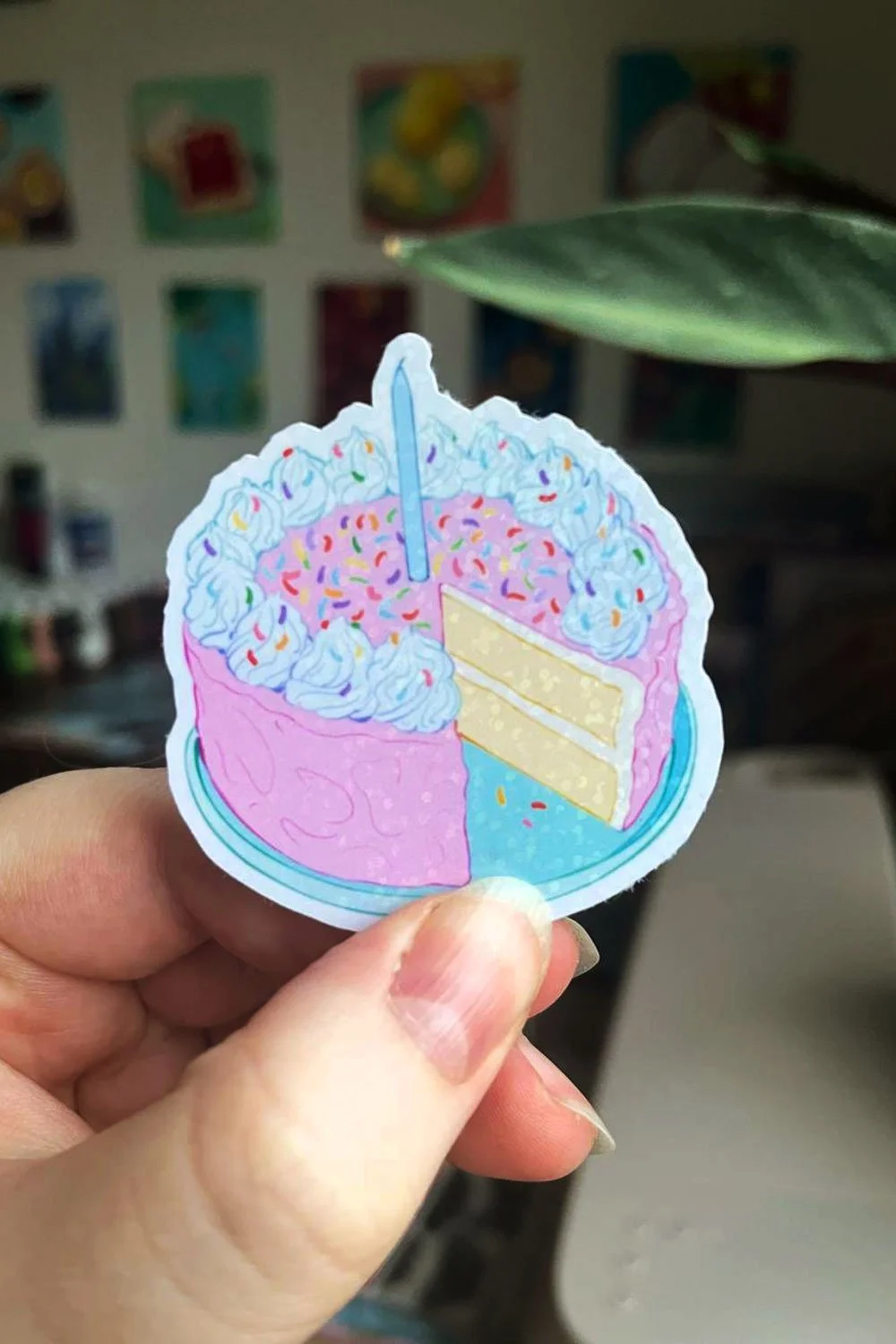 Birthday Cake | Holographic Sticker