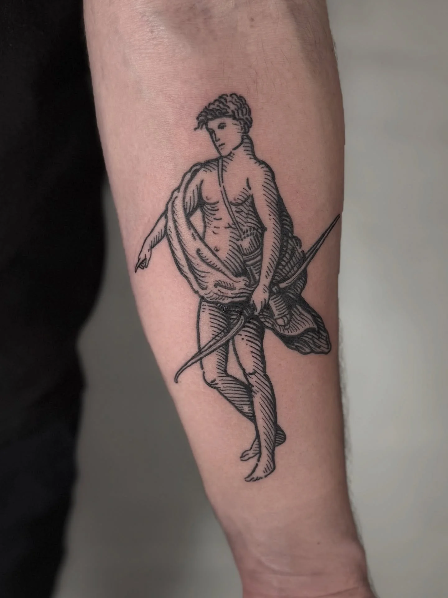 LONDON 
Taking bookings 
.
.
#engraving#tattoos#etching#london#woodcuttattoo