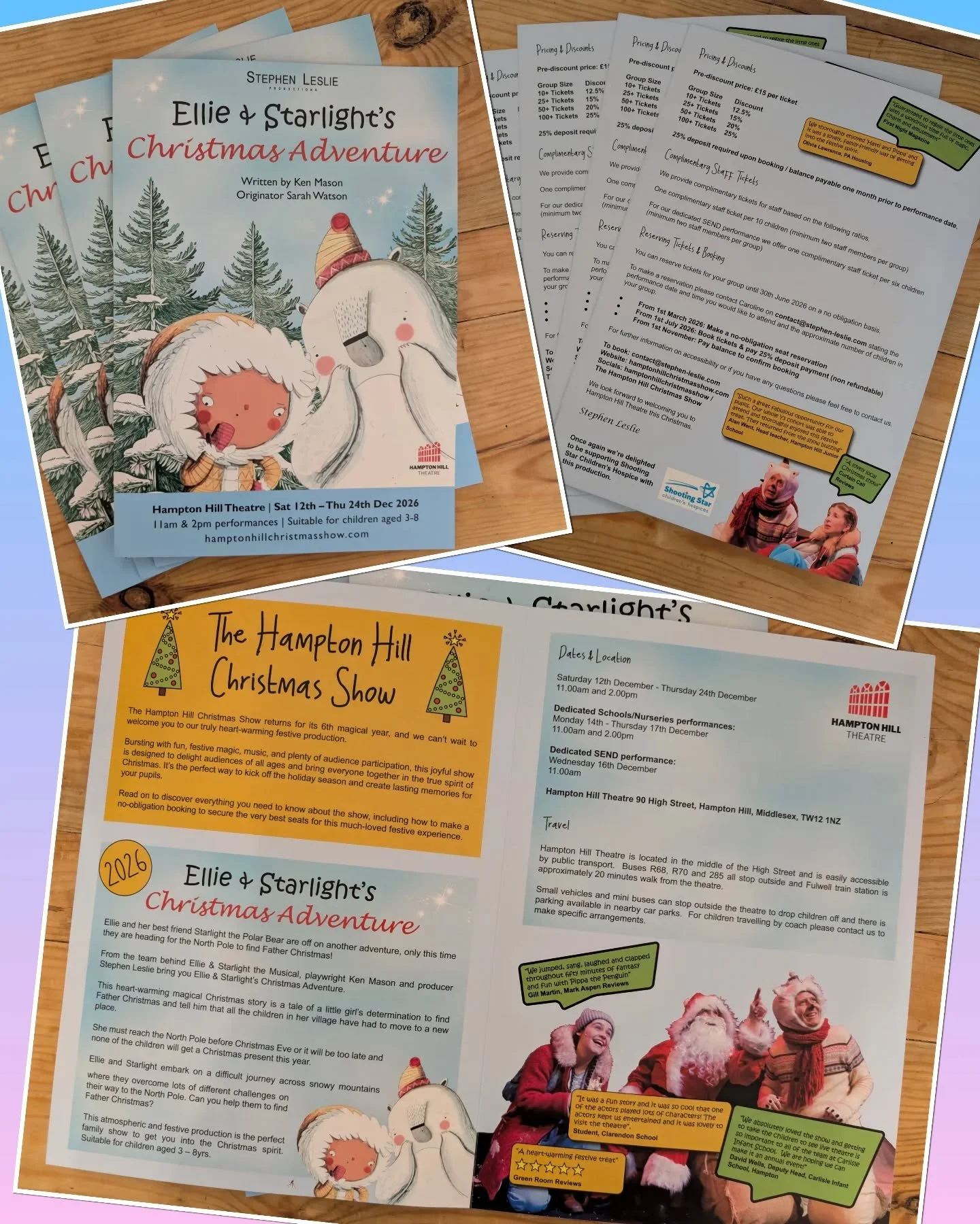 Schools and nurseries pack for @stephenleslieproductions 

Brochure by Lucy Nixon PR