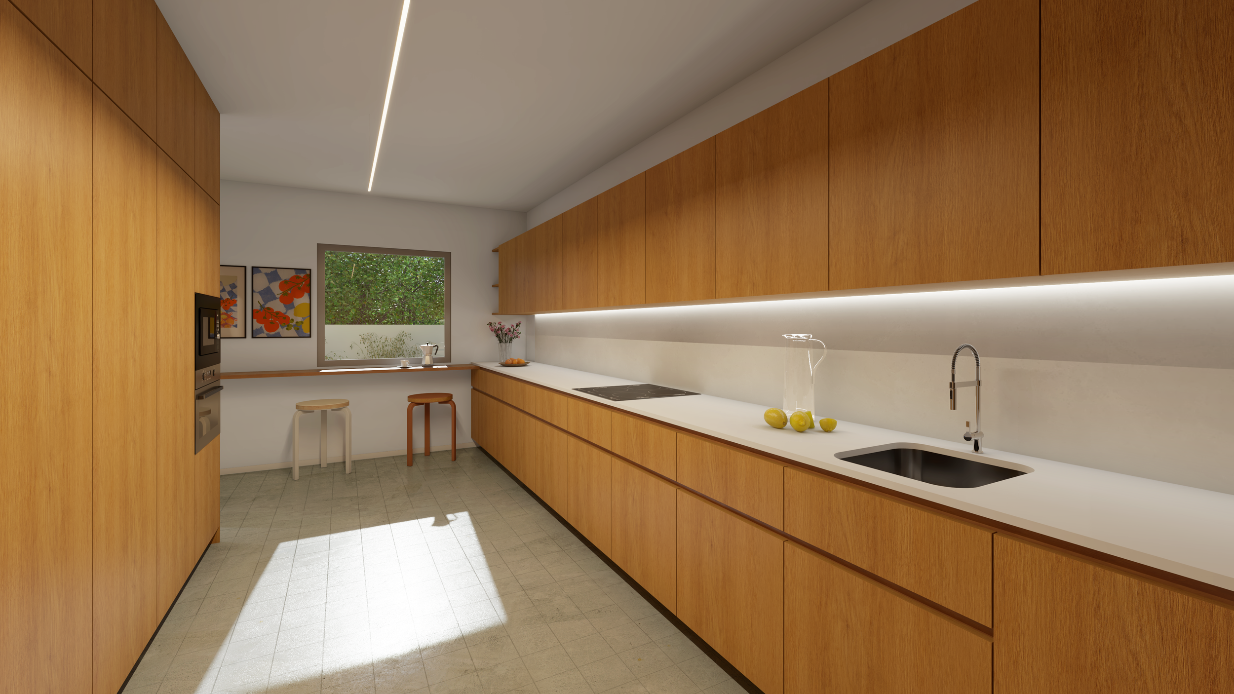 Projeto, arquitetura, execução, obras, construção, reabilitação, remodelação, apartamento, carpintaria, armário, estante, madeira, microcimento, azulejo, revestimento, acabamento, cozinha, sala, quarto