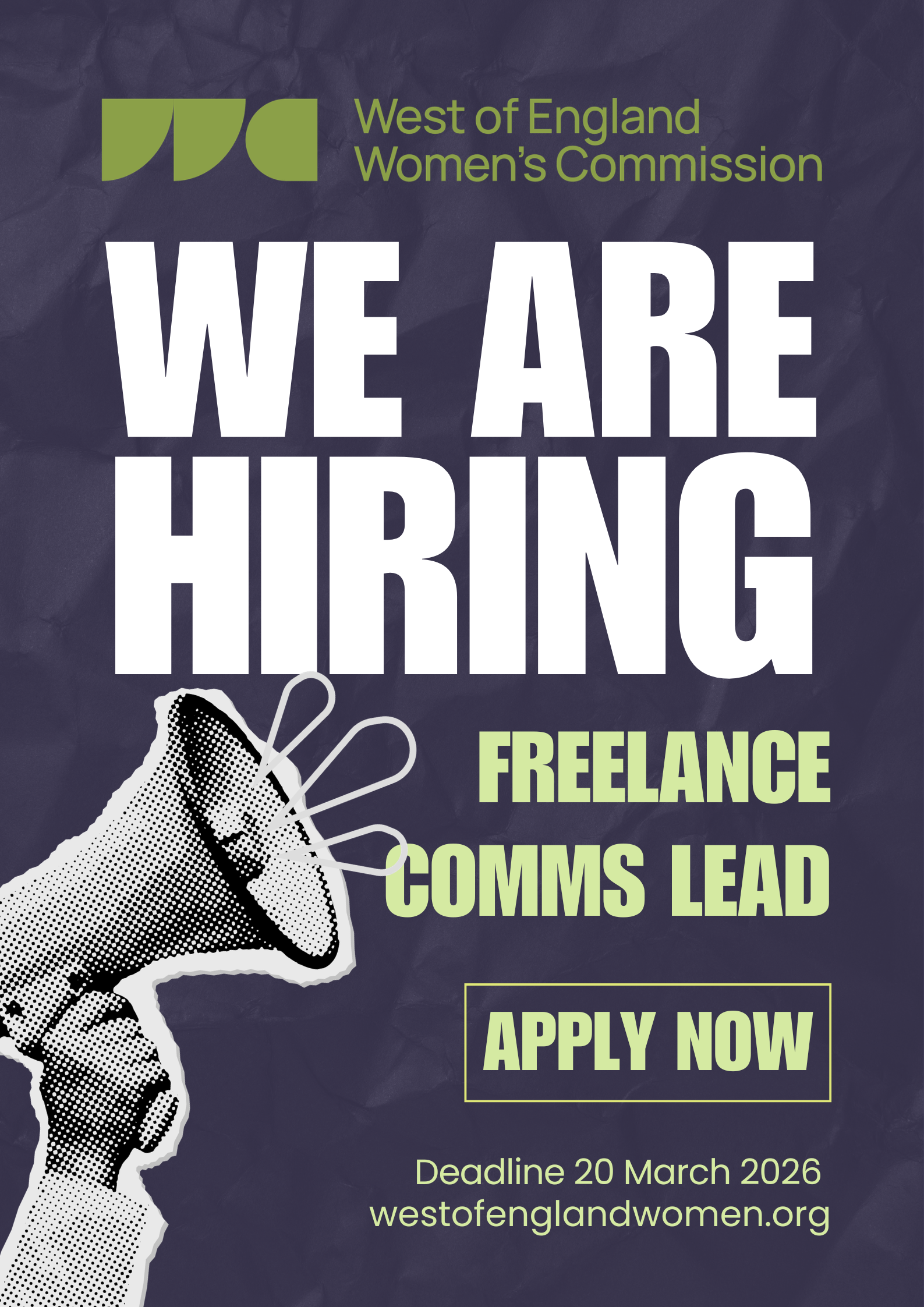 West of England Women’s Commission is hiring a freelance comms lead