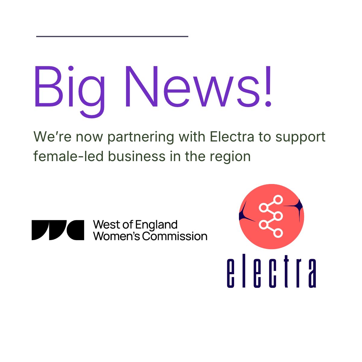 Big News: we're now partnering with Electra to support female-led businesses in the region