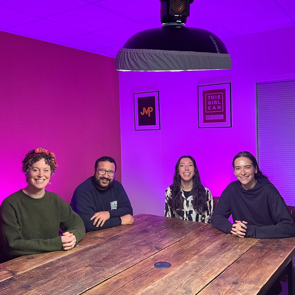 Left to right: Katy Taylor- Former Bristol Women’s Voice CEO, Courteny Young- Formally at Empire fighting chance now at LPW, Jade Hamilton SARSAS, Heather Jury , Strategic Lead for Health & Physical Activity, Wesport