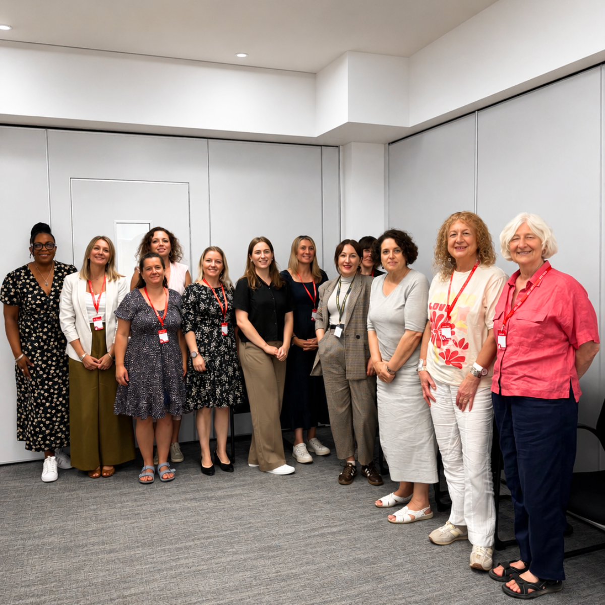 The West of England Women's Commission members stand together at the meeting