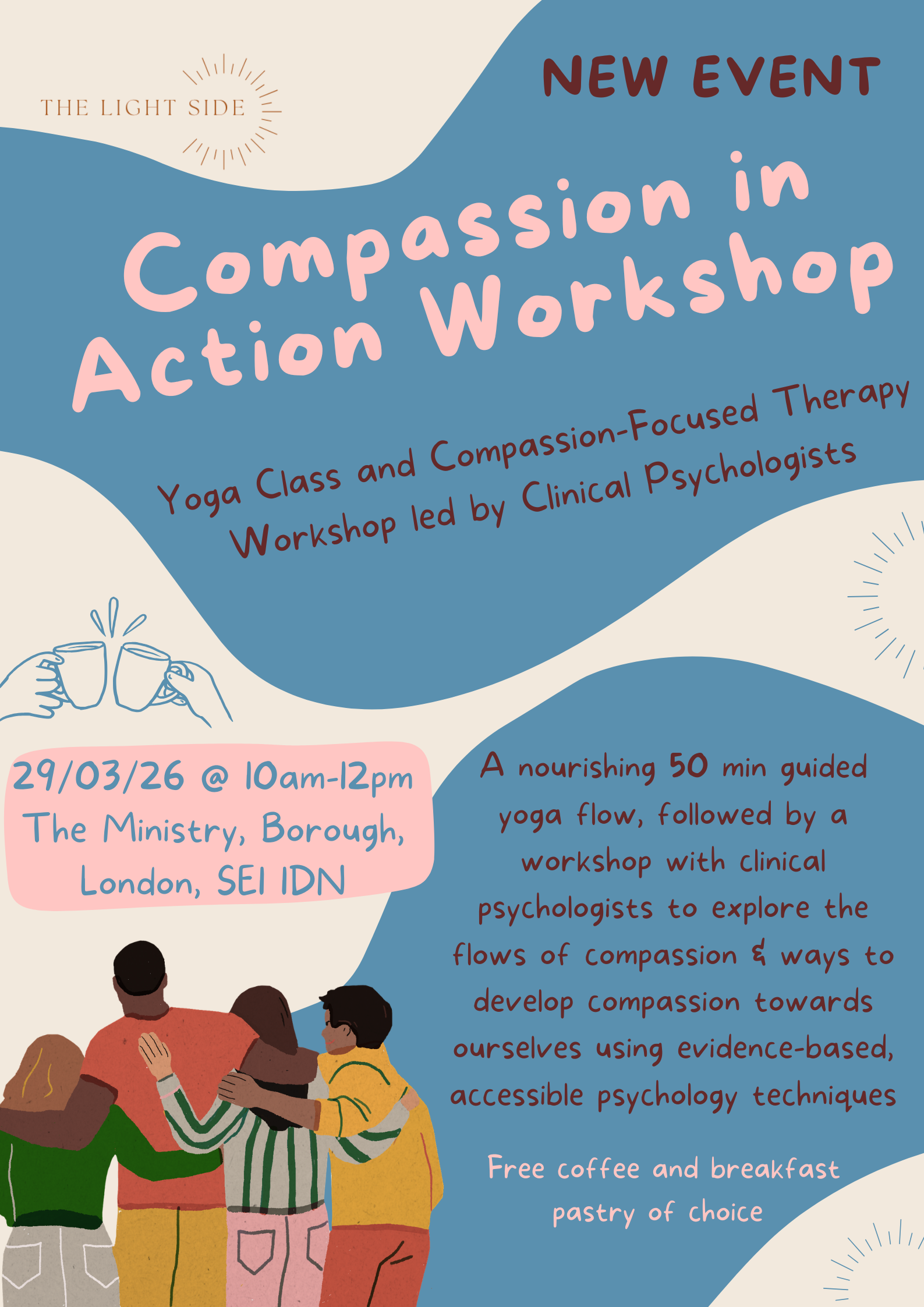 A group of people at workshop celebrating together