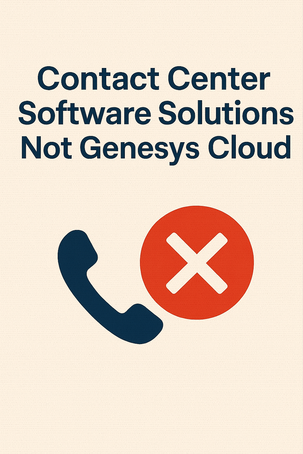 Contact Center Software Solutions Not Genesys Cloud