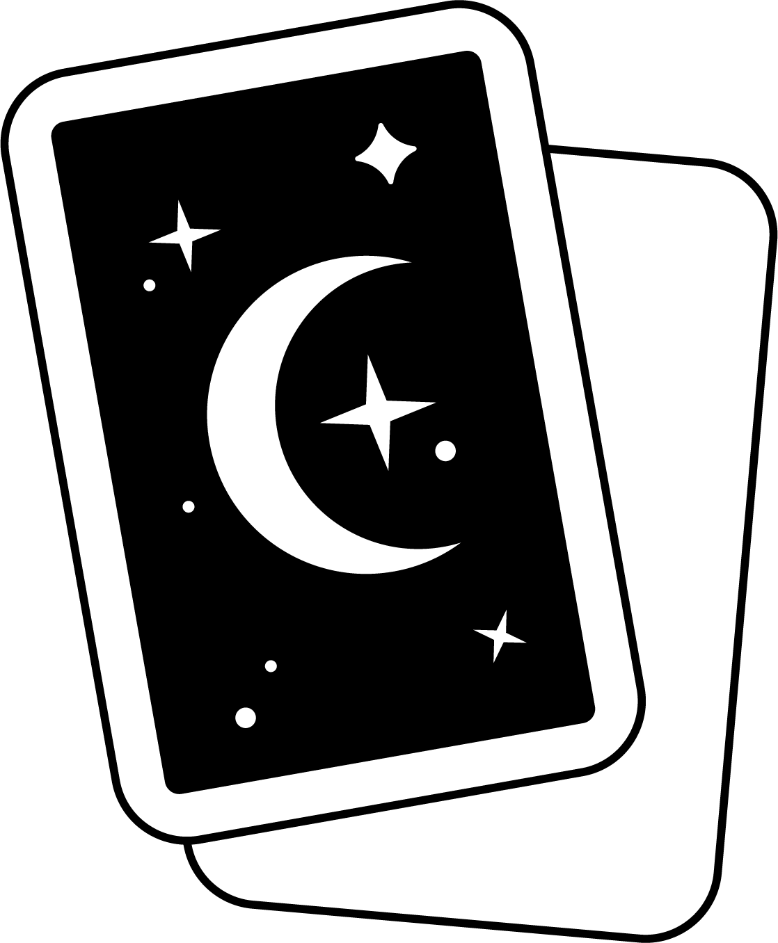 Silhouette of a cat sitting with its tail wrapped around its body, on a plain white background.