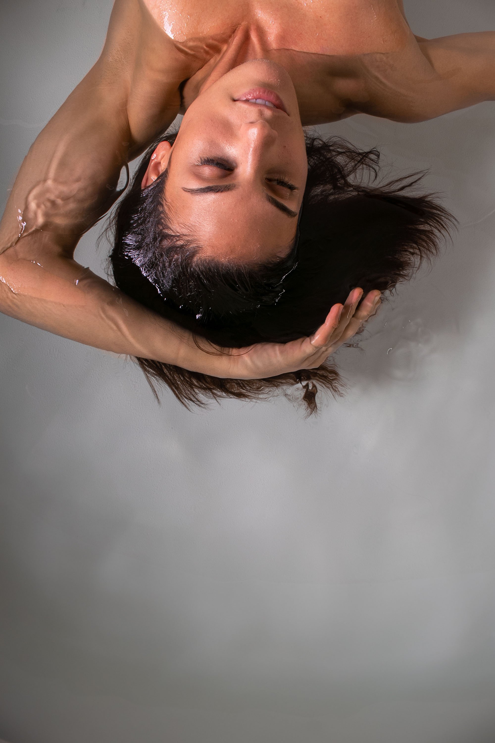 Woman Floating Salt Water