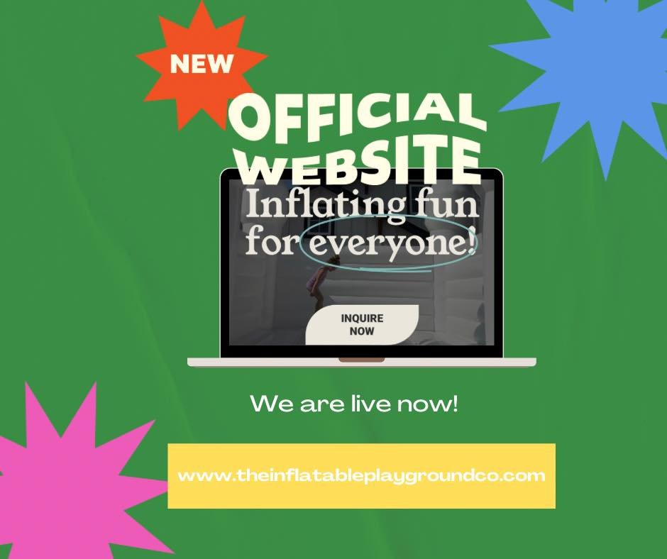 🎉 Big news! Our website is now LIVE! 🙌 

Bounce over to www.theinflatableplaygroundco.com to browse, inquire to book, and see what we&rsquo;ve been working on! 🤩
We can&rsquo;t wait for you to check it out! 🏰📲

Www.theinflatableplaygroundco.com
