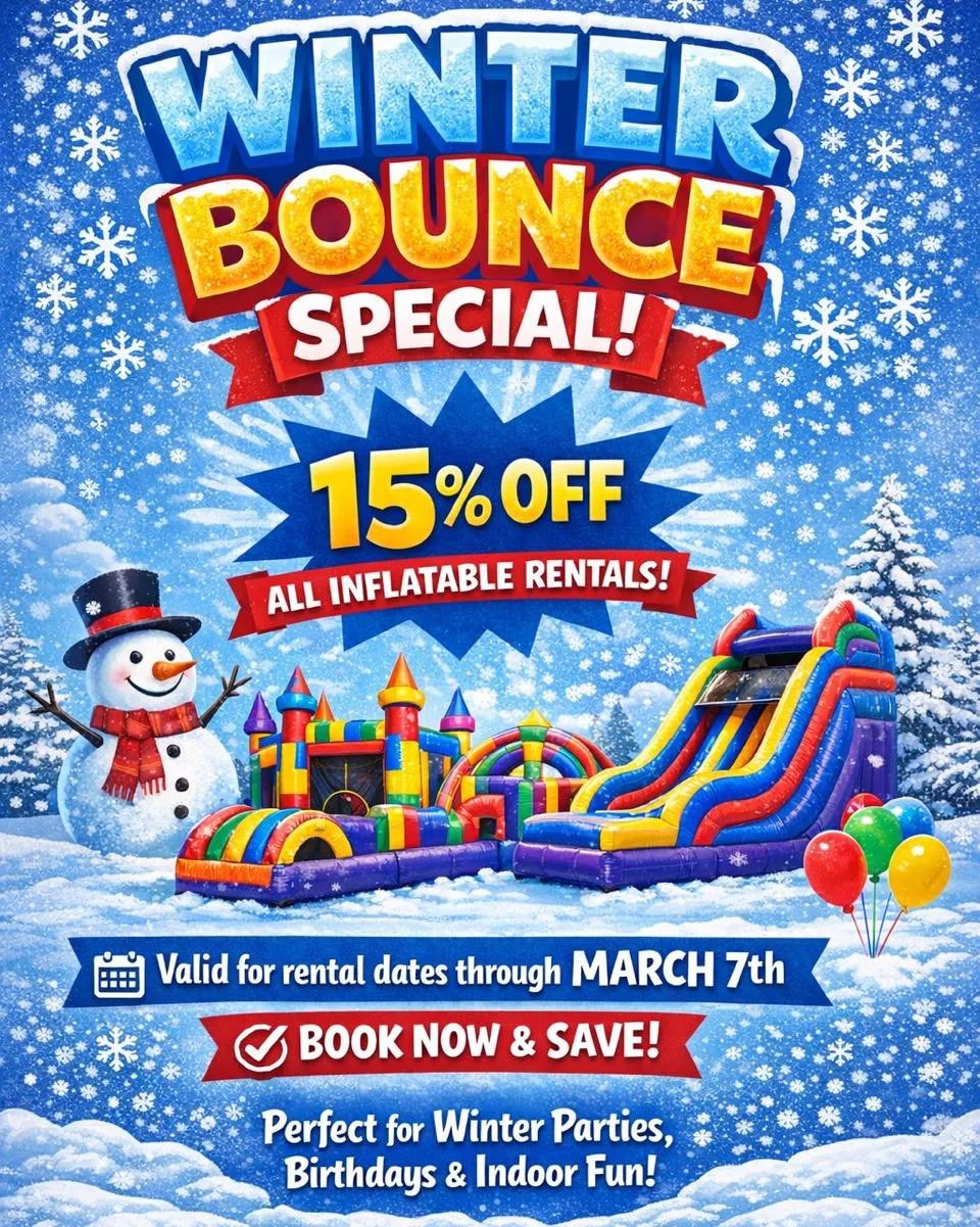 A winter special with nothing but ✨BEAUTIFUL✨ weather ahead of us, and still time to book a discounted inflatable-
With weather like this&hellip; what are you waiting for!? ☀️🤩

☀️☀️Reserve yours today 👉👉
📞 405.509.4146
🌐 www.theinflatableplaygr