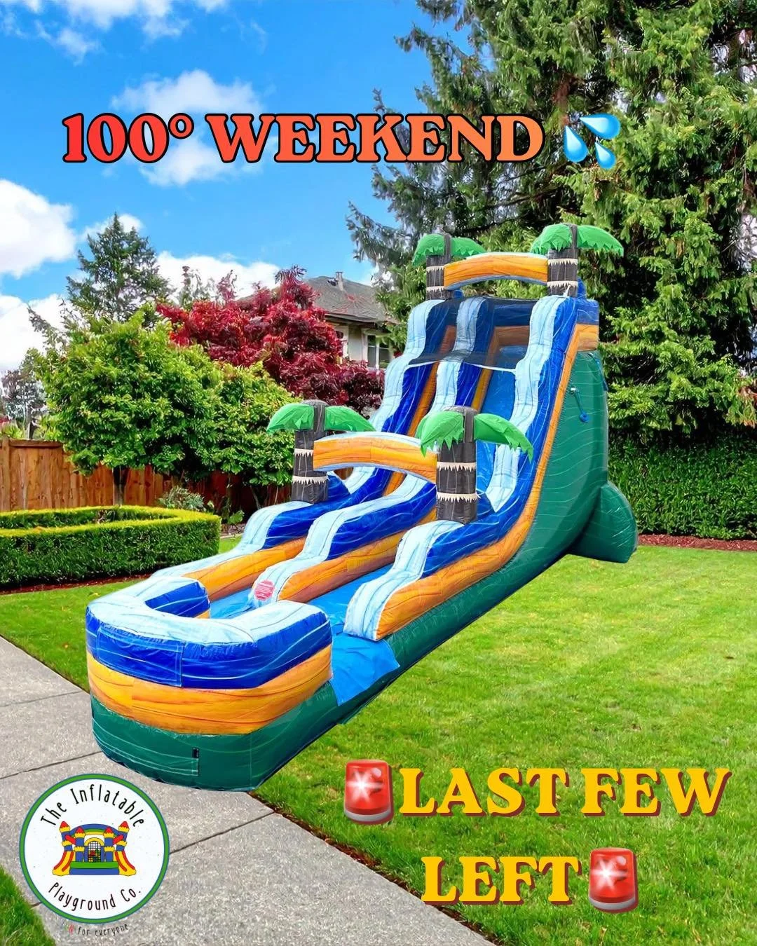 🚨 LAST CHANCE FOR THIS WEEKEND 🚨
It&rsquo;s going to be near 100&deg; 🥵☀️

We only have a few water slides + combos left
and once they&rsquo;re gone&hellip; they&rsquo;re gone 👀

Don&rsquo;t wait until it&rsquo;s too late 💦
📲 405.509.4146
🌐 ww