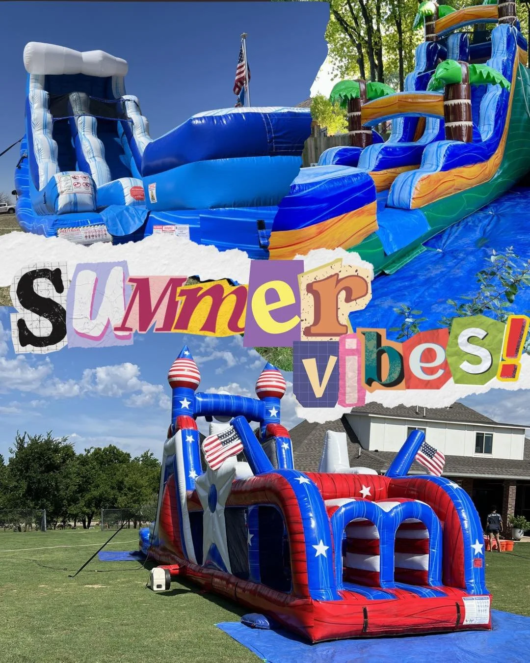 ☀️ June &amp; July dates are booking NOW! 💦

Water slides, bounce house combos, obstacle courses, and all-day fun delivered right to your event, and all available for wet use!

The Oklahoma heat is here and the best weekends won&rsquo;t stay open fo