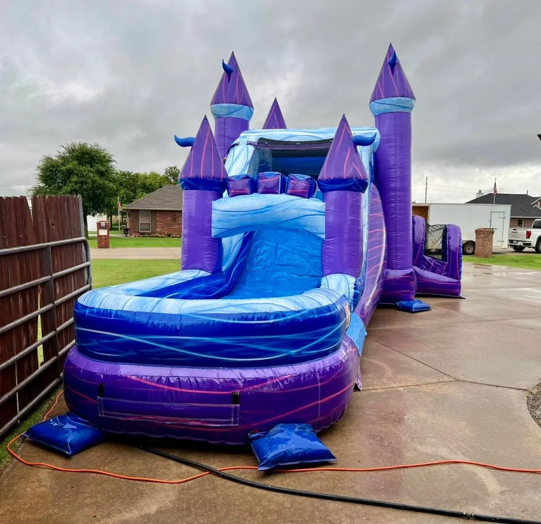 💜🩵 The Mystic Ice Castle has quickly become a party favorite!

As beautiful as these photos are, they still don&rsquo;t do it justice. Seeing it fully inflated in person is pure magic! ✨🏰

Ready to add a little enchantment to your next celebration
