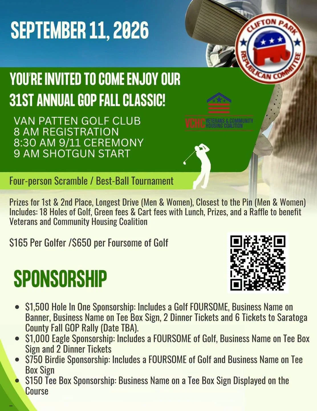 2026 Clifton Park GOP Golf Tournament