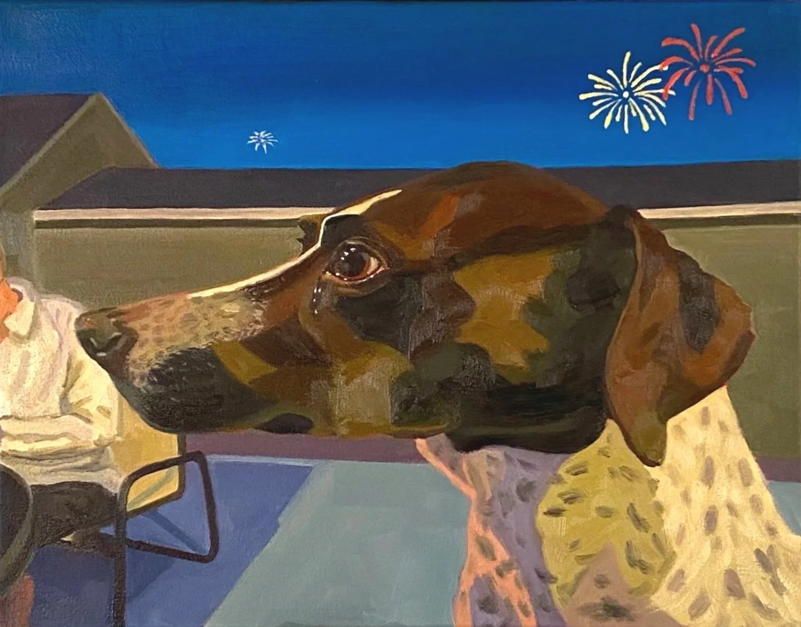 "Fear on the Fourth" 2025, Oil on Canvas, 11x14"