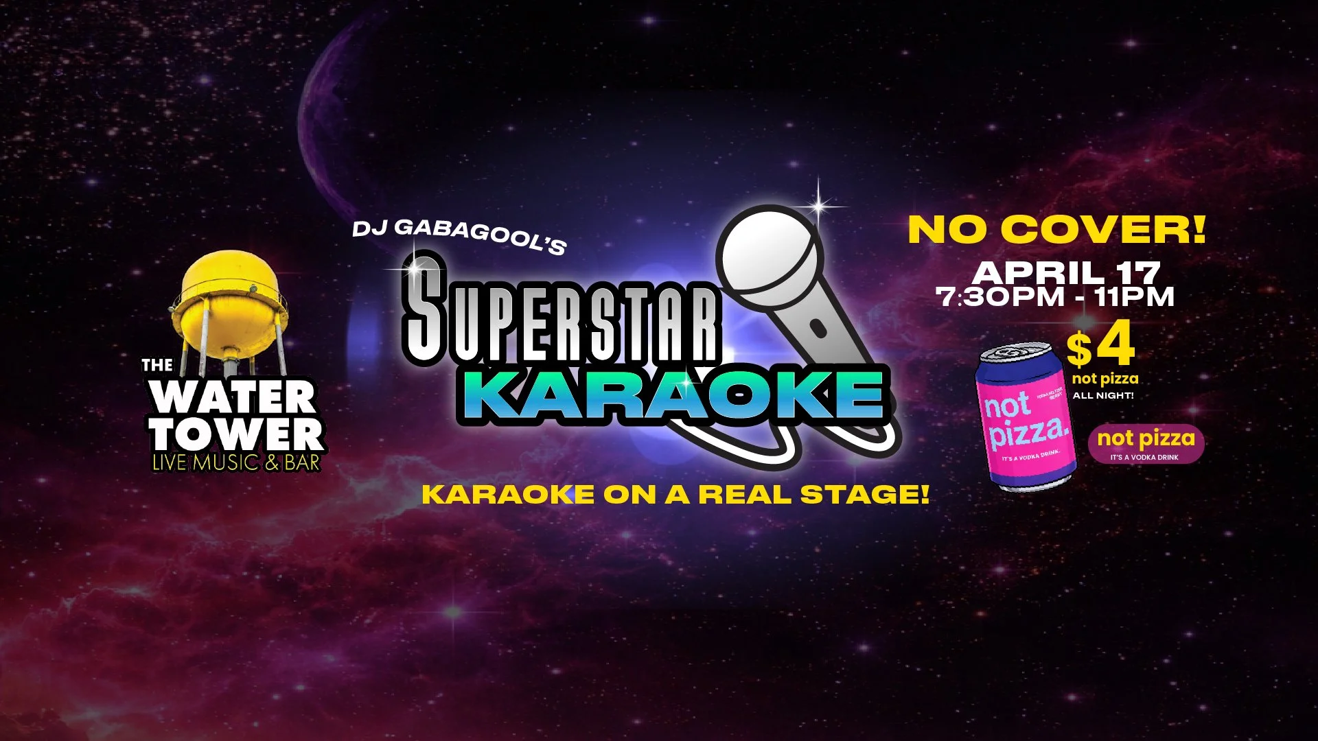 Superstar Karaoke with DJ Gabagool Presented by not pizza