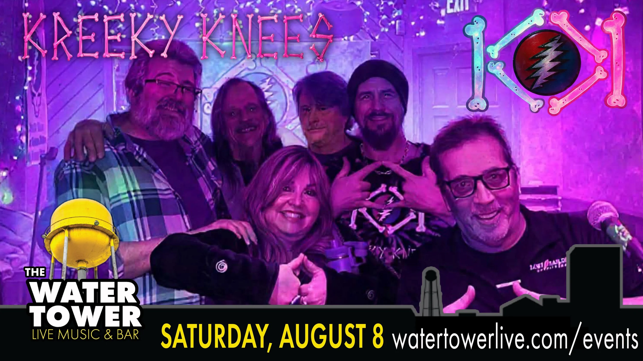 Kreeky Knees - Live at The WaterTower / FREE SHOW!  