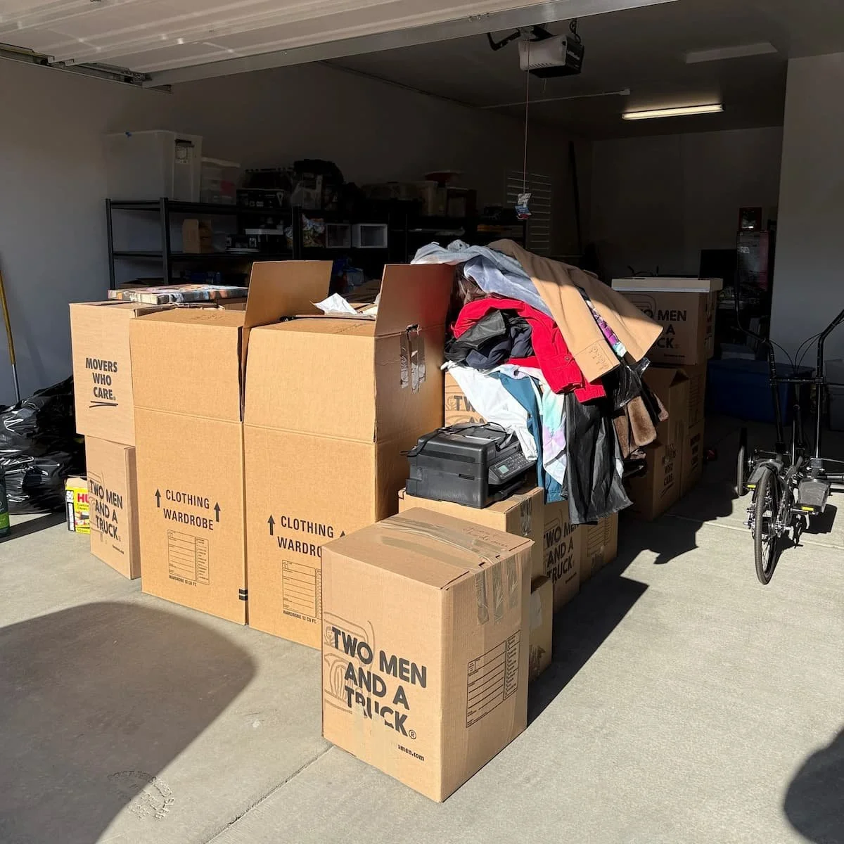 Copper State Junk Hauling garage cleanout in Prescott before loading