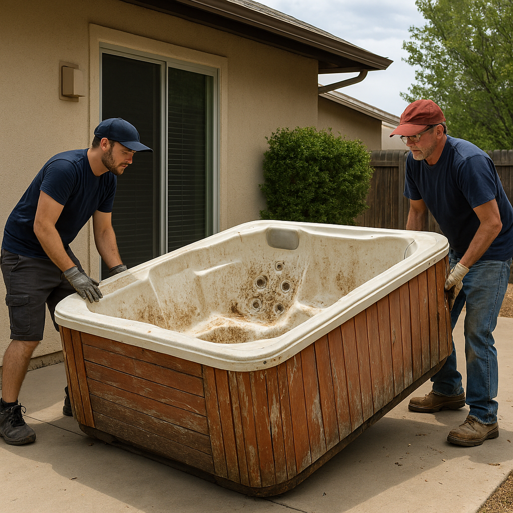 Removing a hot tub in Prescott, AZ