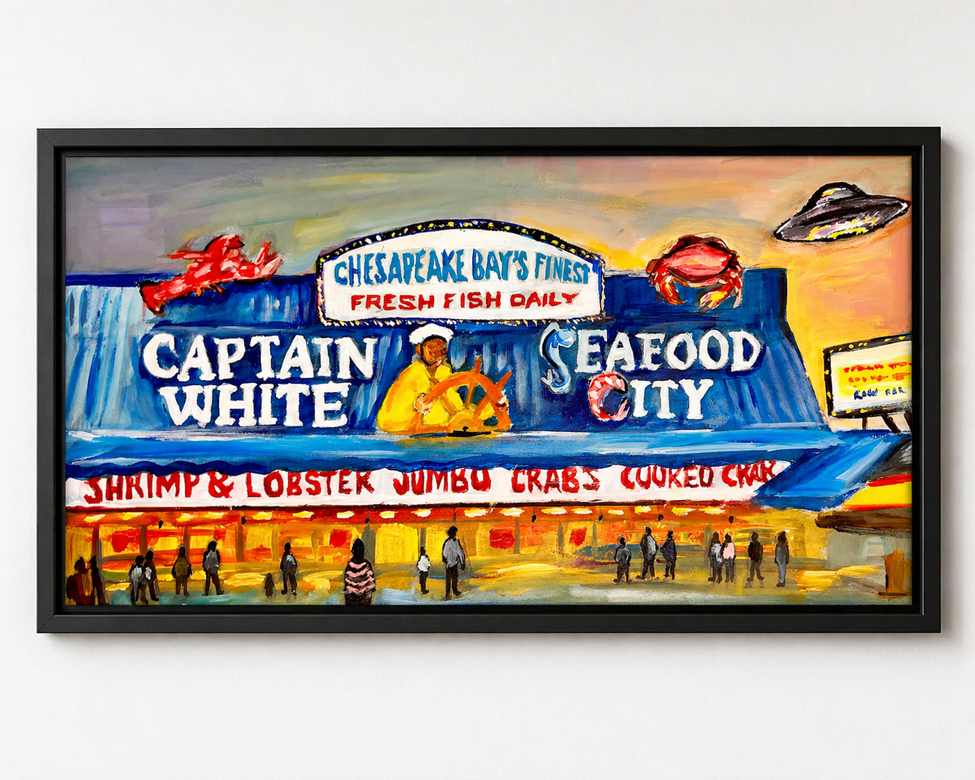 LIMITED EDITION 12x16 FRAMED "THE WHARF" Giclée FINE ART PRINT