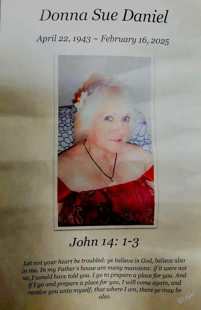 Donna Sue Daniel 4/22/43-2/16/25