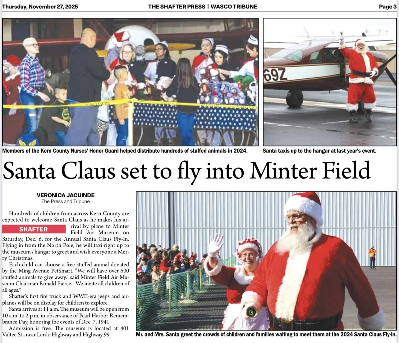 Santa at Minter Field 12/2025