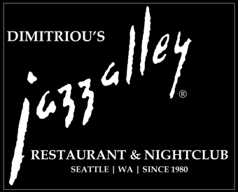 Logo for Dimitriou's Jazz Alley, a restaurant and nightclub in Seattle, Washington, established in 1980.
