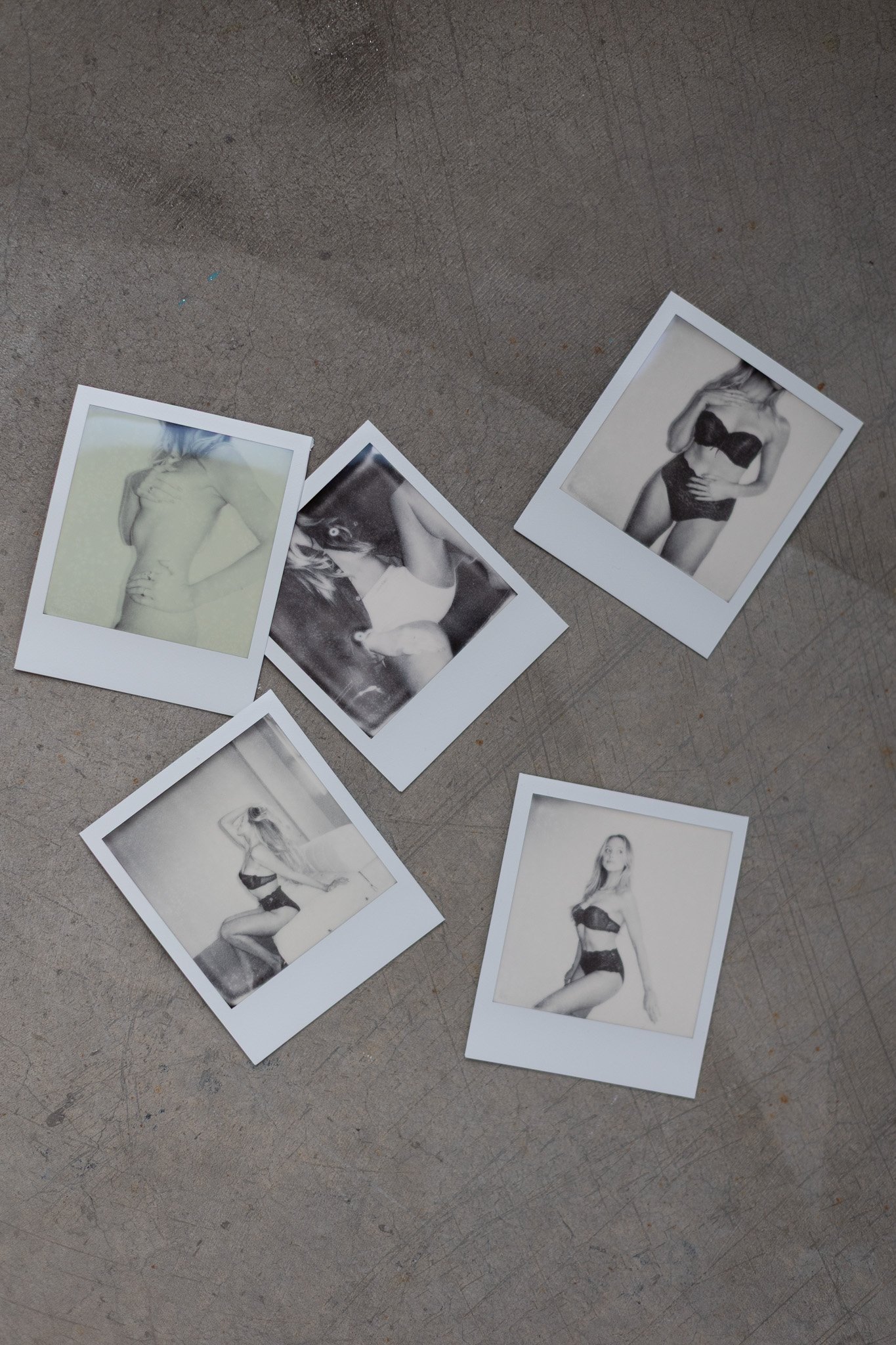 Polaroid of boudoir session