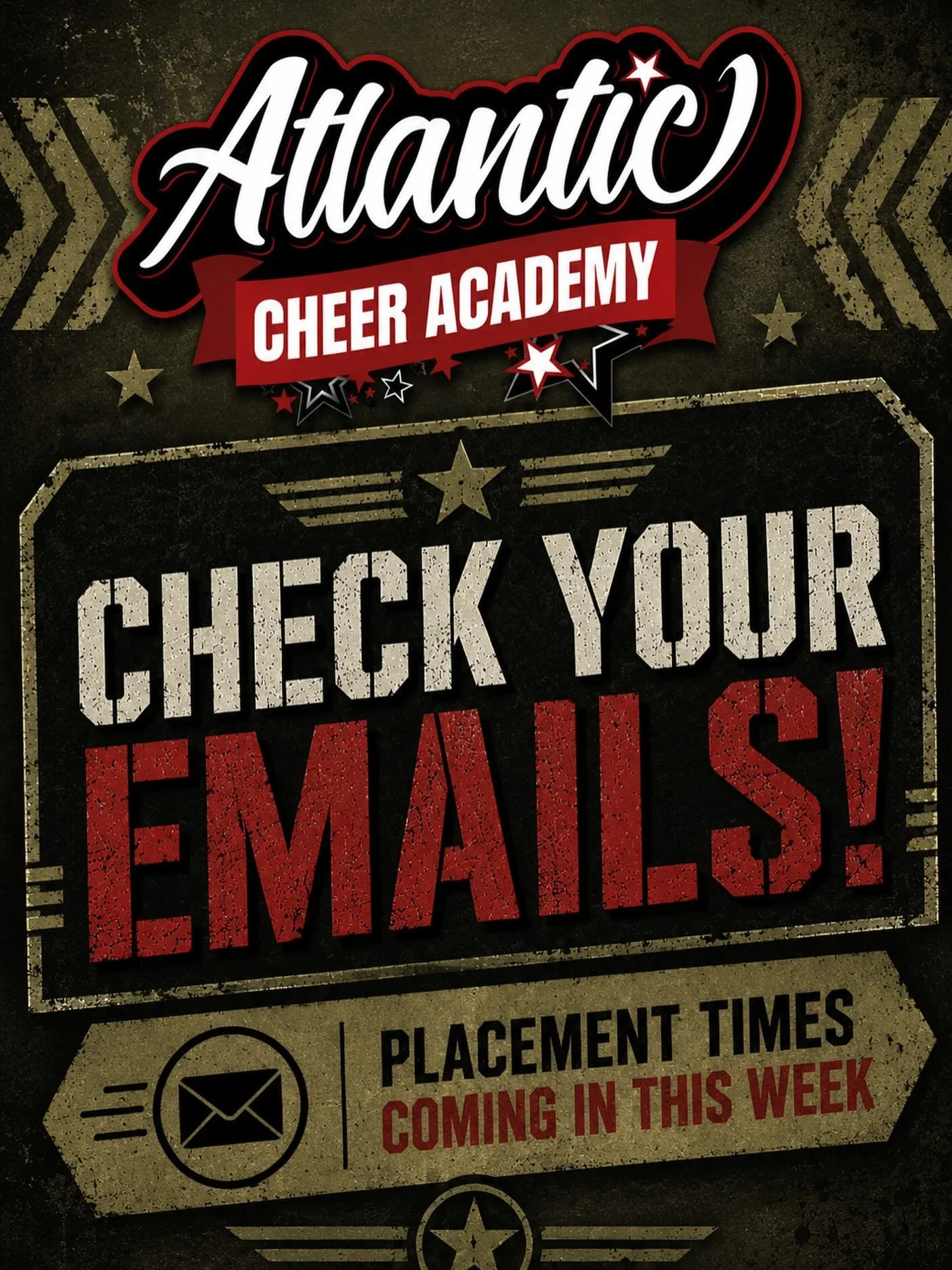 ⚠️ ATTENTION ATHLETES ⚠️

Your mission details are incoming. 🎖️
Placement dates and times will be sent via email this week.

Report prepared:
✔️ Indoor shoes
✔️ Water bottle
✔️ Ready-to-work mindset

Stay alert. Stay disciplined. Time to earn your s