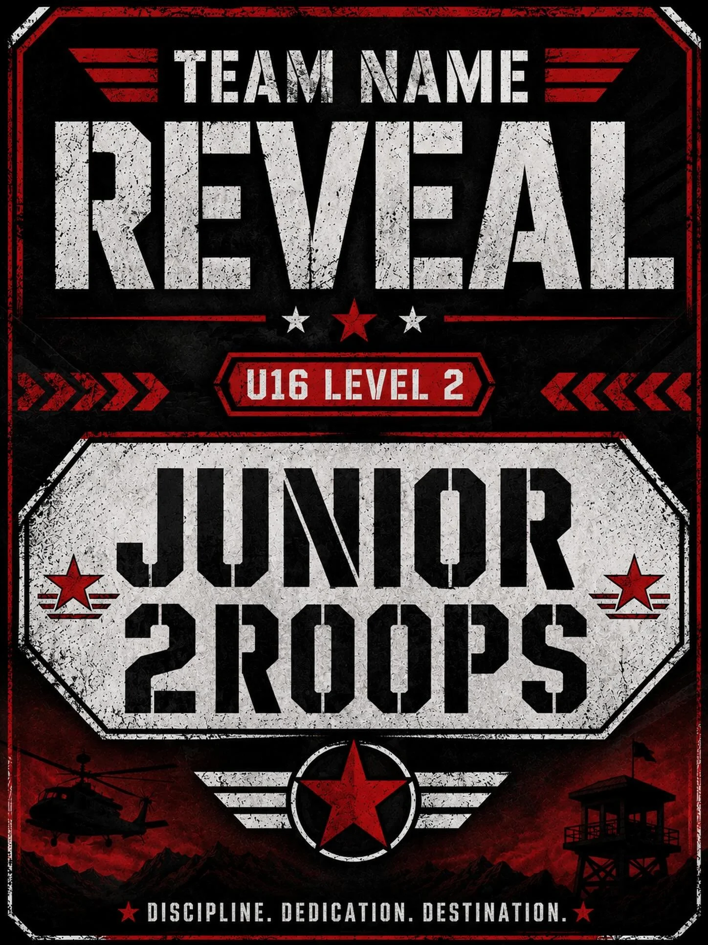 🚨 TEAM NAME REVEAL 🚨

Attention, recruits! Reporting for duty in the U16 Level 2 division&hellip;

🪖 JUNIOR 2ROOPS 🪖

The mission is clear: train hard, push limits, and make an impact every time they take the floor.

Welcome to the ranks, Junior 