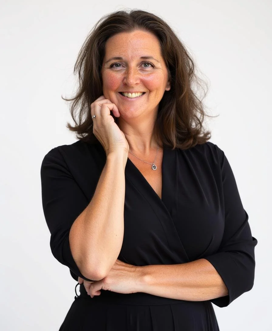 A circular logo with a dark blue background and a thin white border. It features a stylized blue-green stone or shell graphic at the top, the words "LifeBalance" in white script font in the center, and "EST 2015" in smaller teal text below.