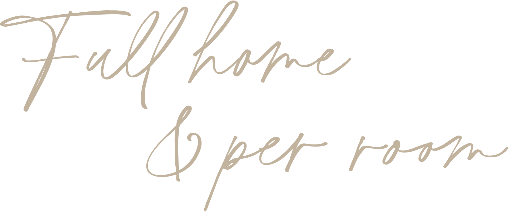 Text saying 'Fall home & supper' in elegant, cursive font on a light background.