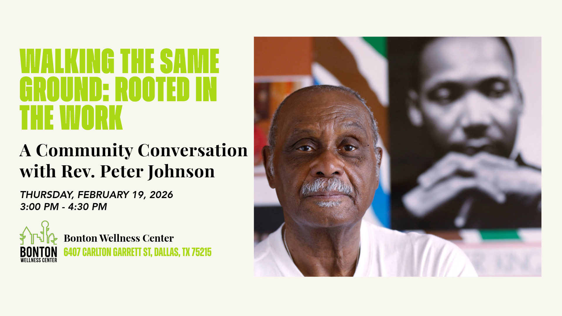 Walking the Same Ground: Rooted in the Work | A Community Conversation with Rev. Peter Johnson 