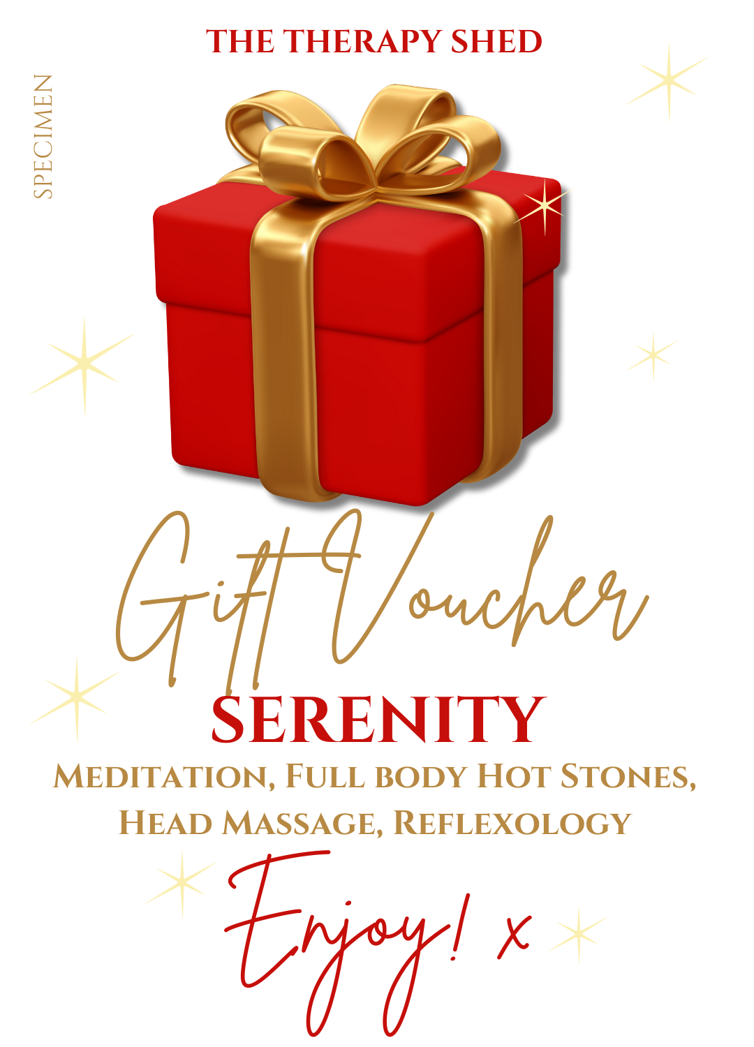 MEDITATION · REFLEXOLOGY · HEAD MASSAGE · FULL BODY HOT STONE MASSAGE GIFT VOUCHER