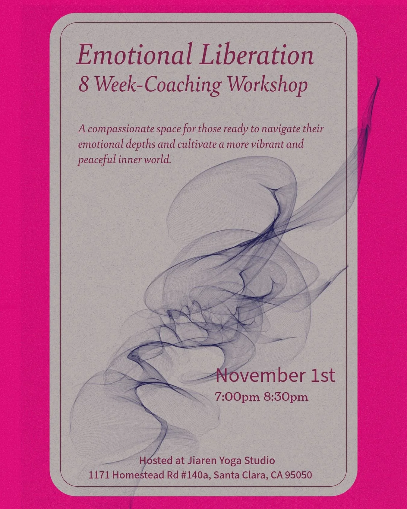For anyone in the Bay Area I will be coaching an eight week workshop on Emotional Liberation. For those interested you can purchase on Eventbrite or book directly at Jiaren Yoga Studio. #emotionalliberation #subconscioushealing #selflove