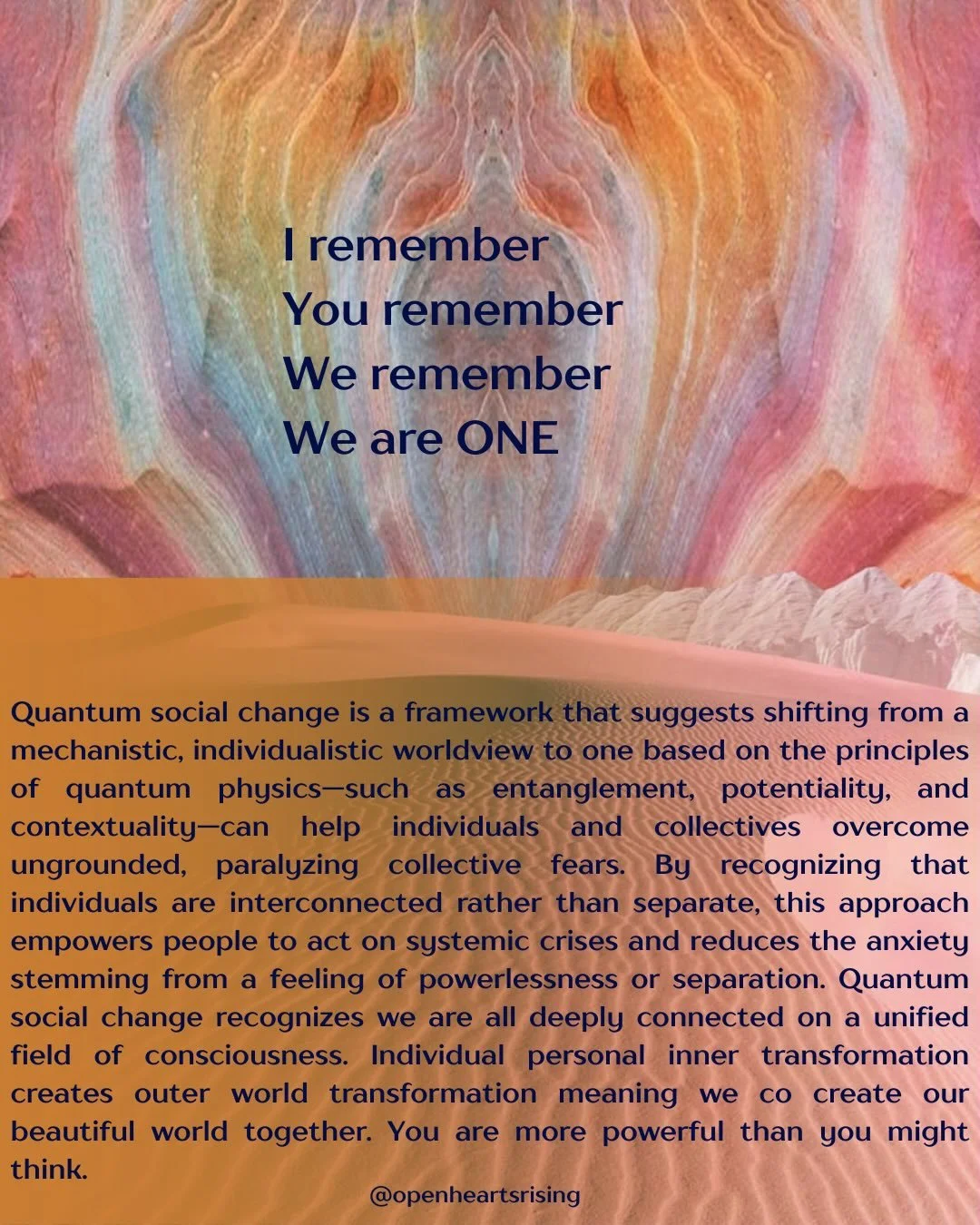 #quantumsocialchange #selfhealers #soulsjourney #weareone #subconsciousawareness