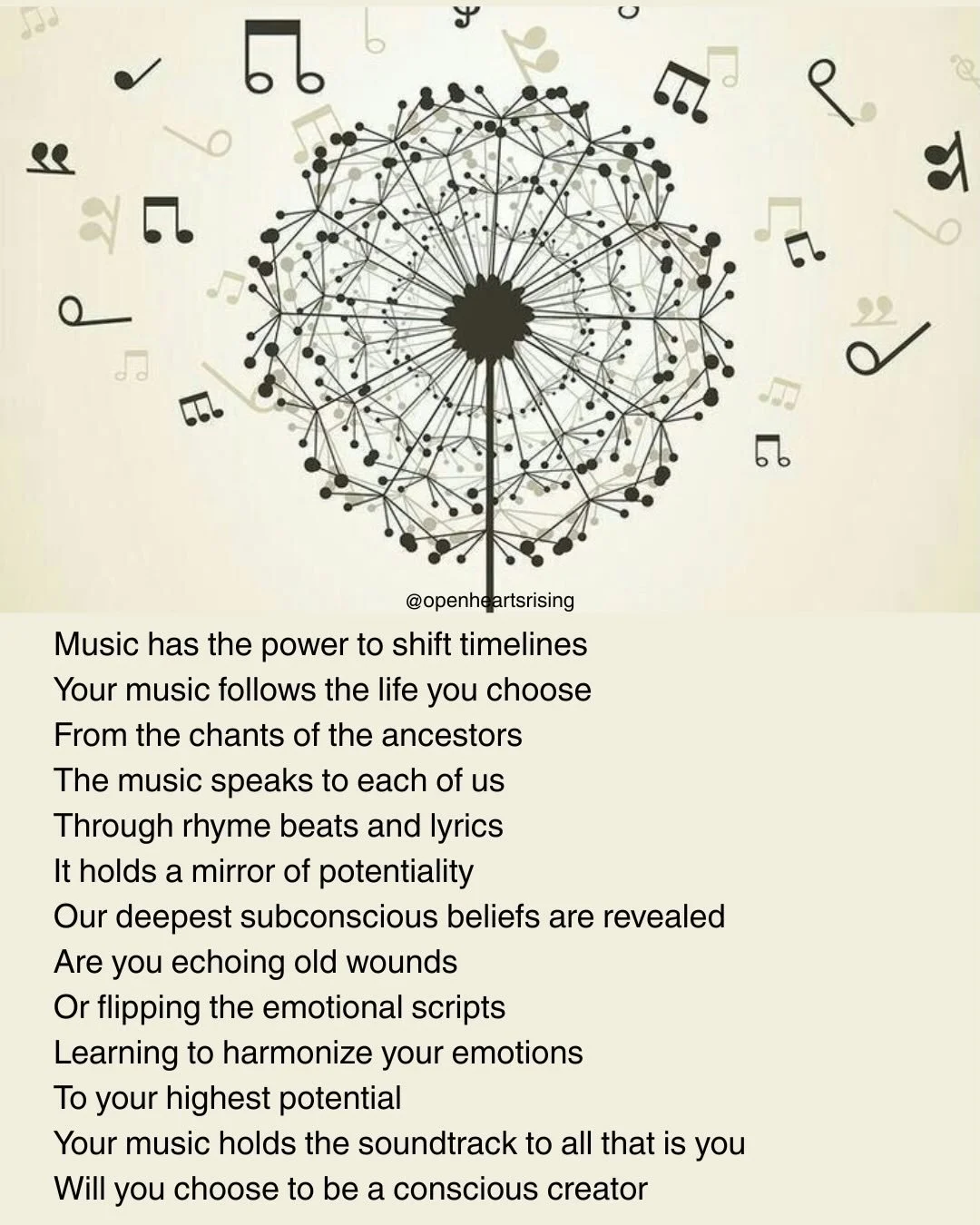 There is no bad music or good music in the sense that it resonates emotionally with the listener.
.
This work is for the Conscious Creators: the visionaries, catalysts, mystics, dreamers, changemakers, or even just curious individuals ready to explor