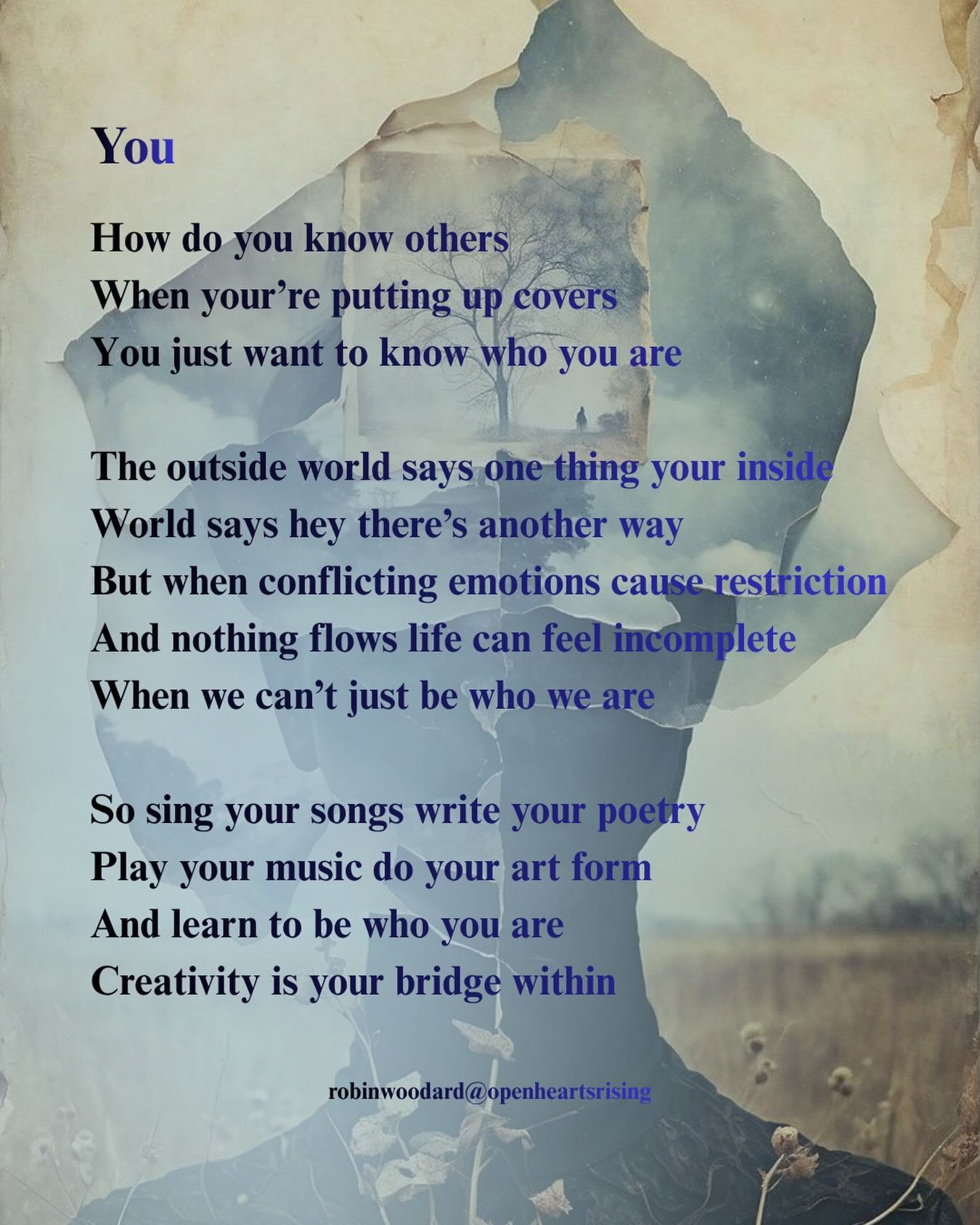 This is my reflection on the struggle between external expectations and internal truth and allowing emotional exploration to lead the way. 
 .
Sometimes we don&rsquo;t know who we are being until we see it on the page or hear it in a song. Your creat